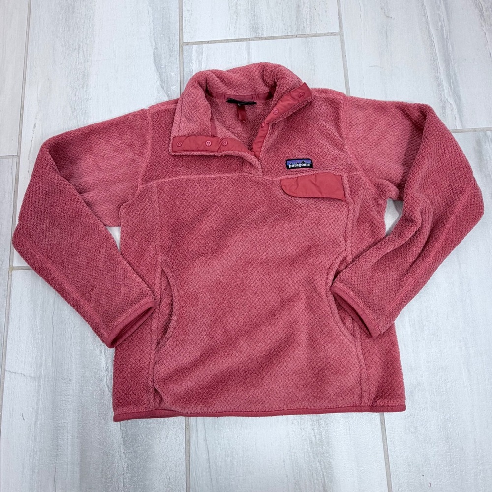 Patagonia Re-Tool Snap-T Rose Pink Fleece Pullover S 25442